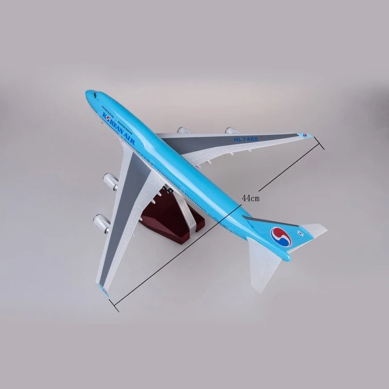 Korean Airlines Boeing 747-400 47cm 1/160 LED & Non LED Model Plane