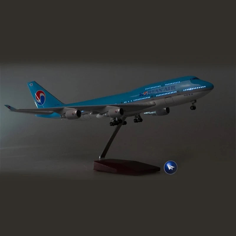 Korean Airlines Boeing 747-400 47cm 1/160 LED & Non LED Model Plane
