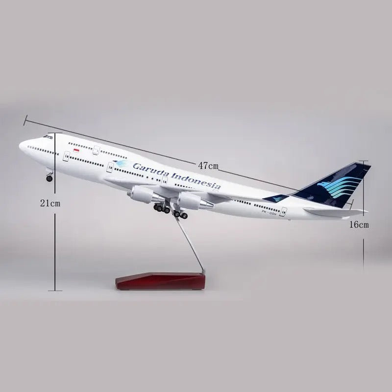 Garuda Airlines Boeing 747-400 47cm 1/160 LED & Non LED Model Plane