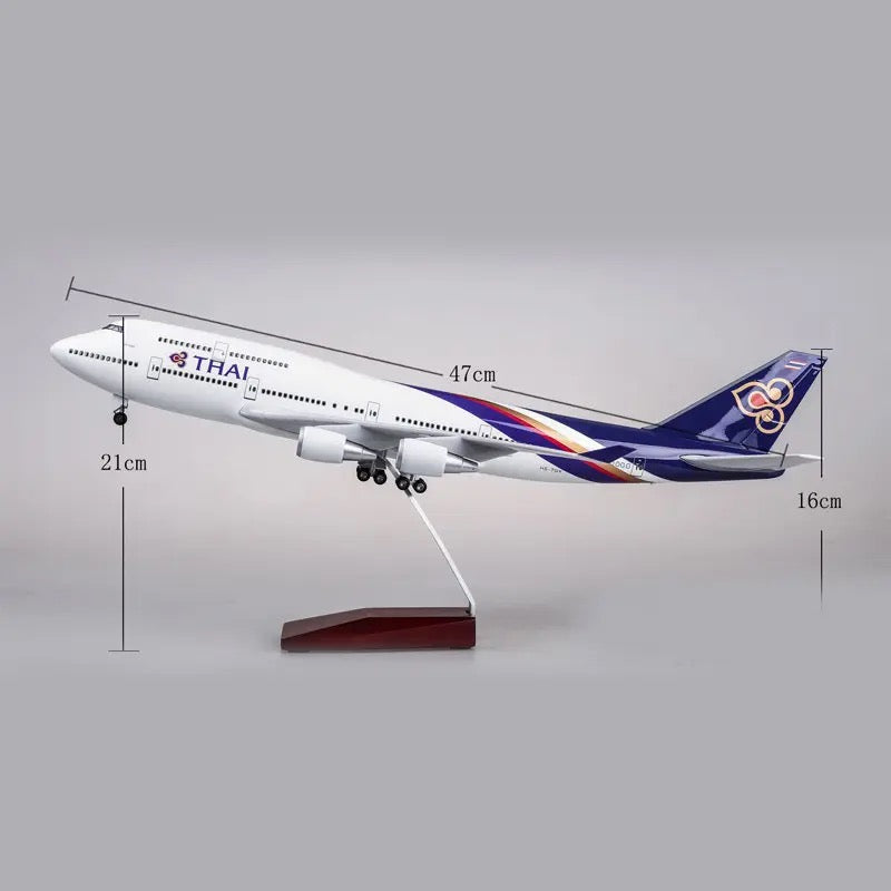 Thai Airways Boeing 747-400 47cm 1/160 LED & Non LED Model Plane