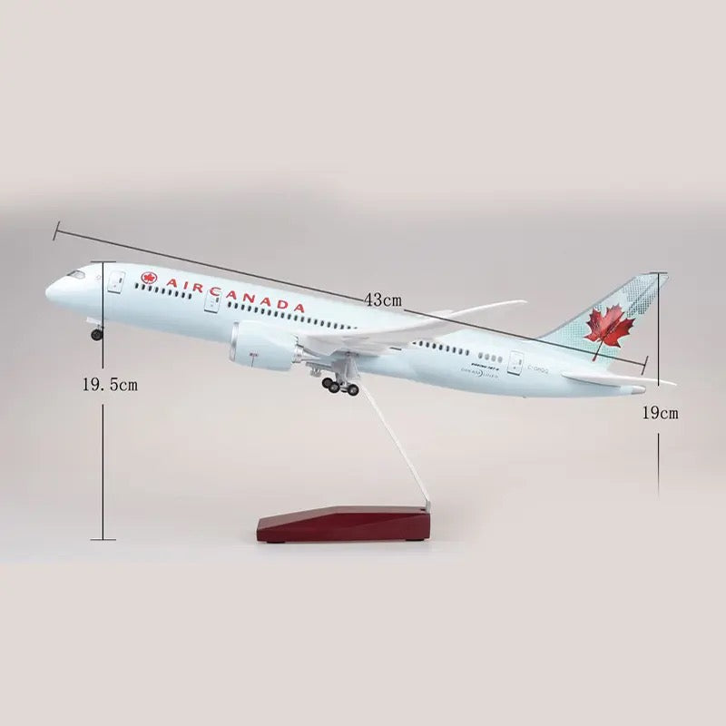 Air Canada Boeing 787-9 Duck Egg Blue Livery 47cm 1/160 LED & Non LED Model Plane