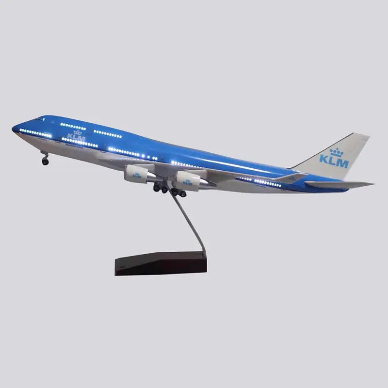 47cm 1/160 LED & Non LED KLM Airways Boeing 747-400 Model Plane