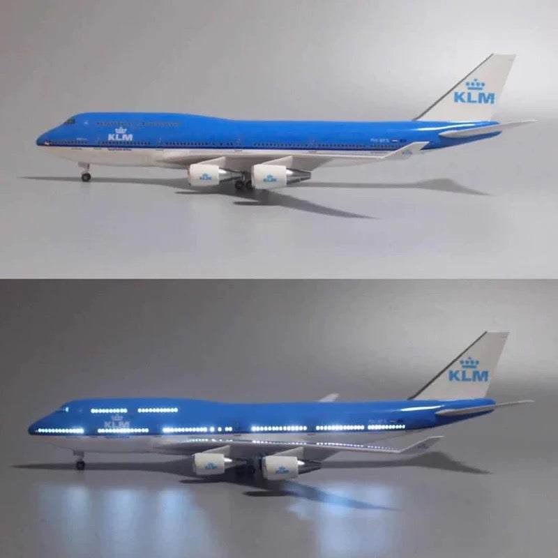 47cm 1/160 LED & Non LED KLM Airways Boeing 747-400 Model Plane