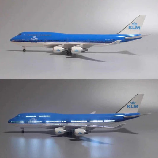 47cm 1/160 LED & Non LED KLM Airways Boeing 747-400 Model Plane