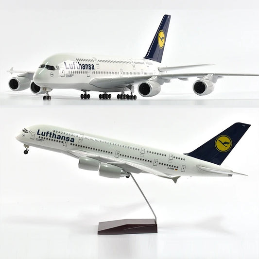 Lufthansa Airbus A380 47cm 1/160 LED & Non LED Model Plane
