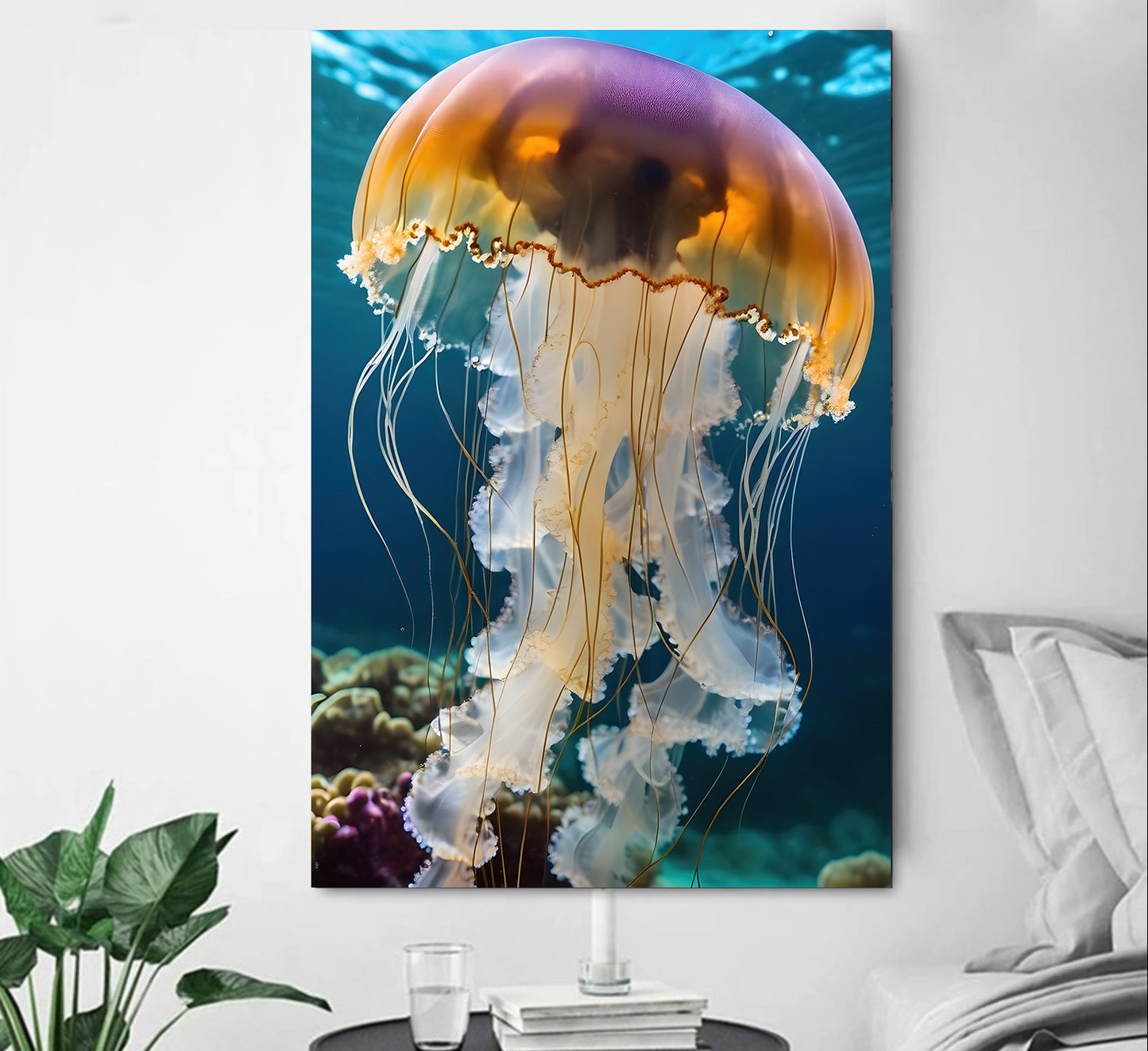 Jellyfish 1 & 3 Panel Portrait View
