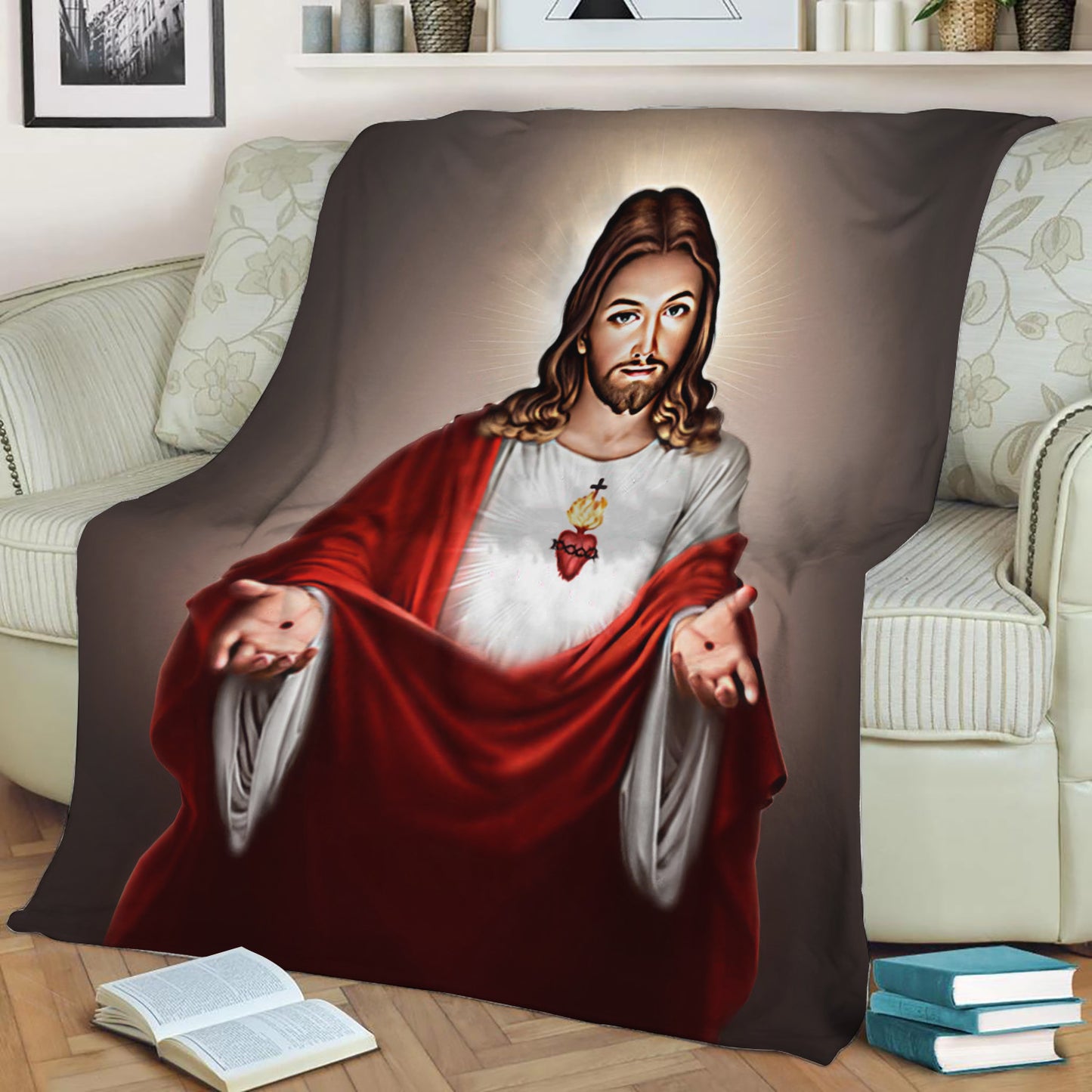 Jesus Christ Fleece Throw Blanket