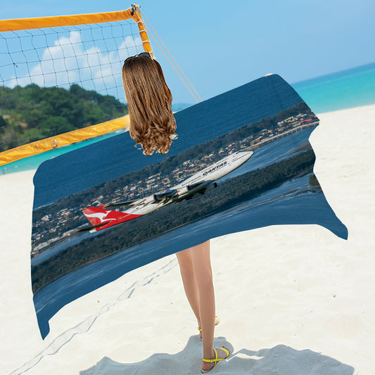 Qantas OEJ 747-400 Beach / Bath Towel