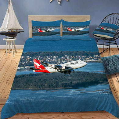 Qantas 747-400 VH-OEJ Doona / Duvet Cover and 2 Pillow Slips