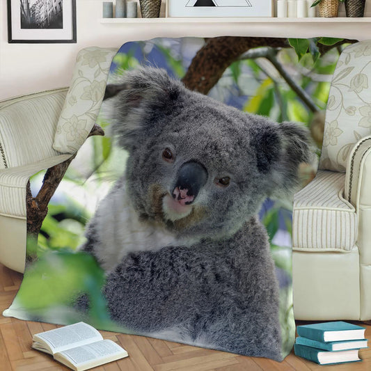 Koala Fleece Throw Blanket