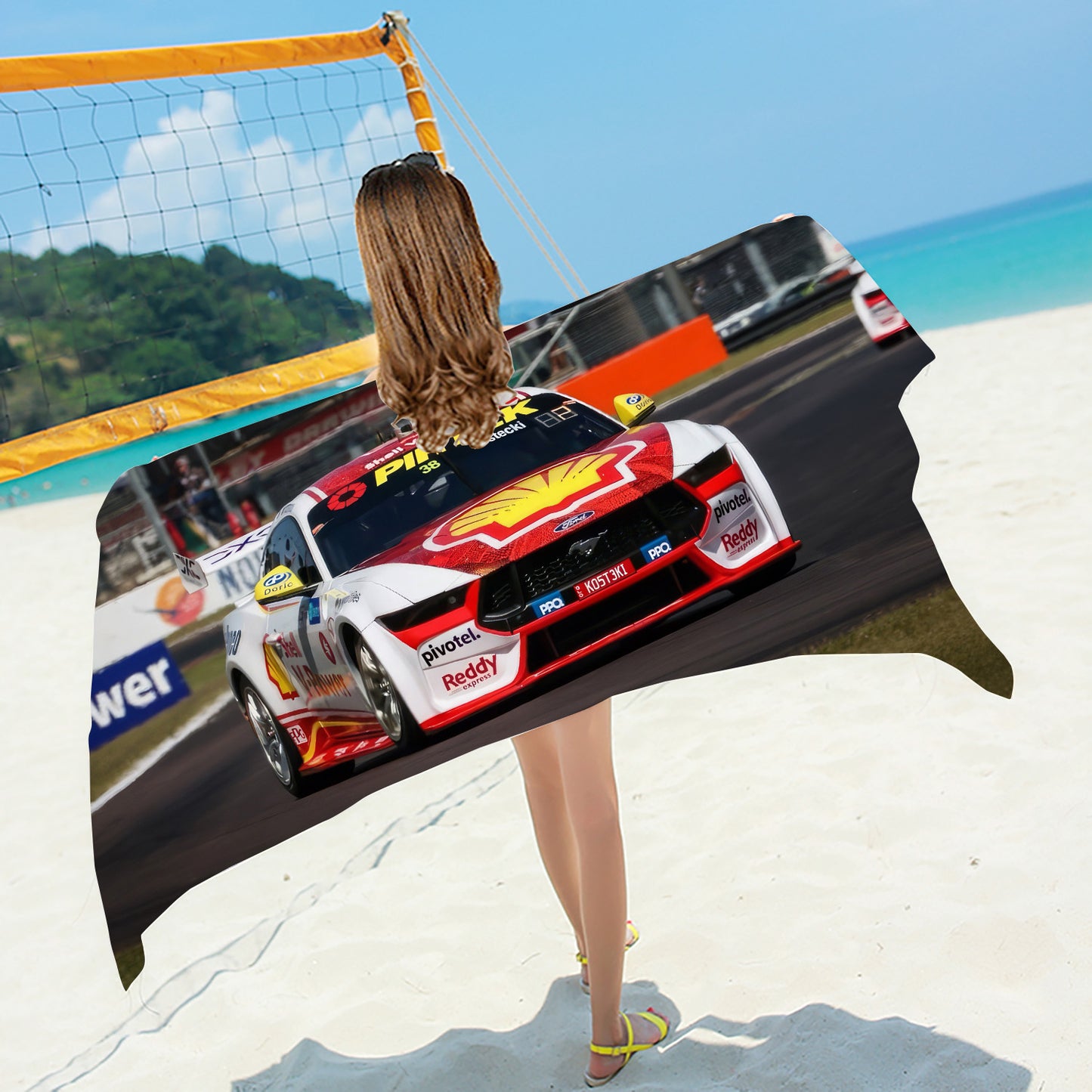 Brodie Kostecki Ford Mustang Supercars Beach / Bath Towel