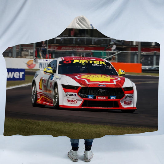 Brodie Kostecki Ford Mustang Supercars Hooded Blanket