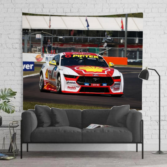 Brodie Kostecki Ford Mustang Supercars Racing Tapestry