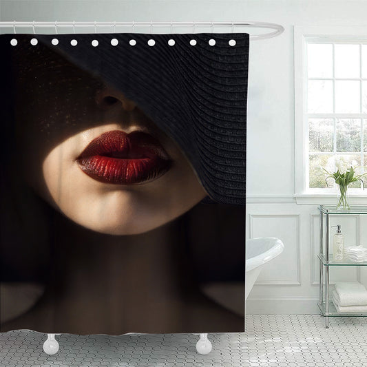 Seductive Sultry Lips Shower Curtain