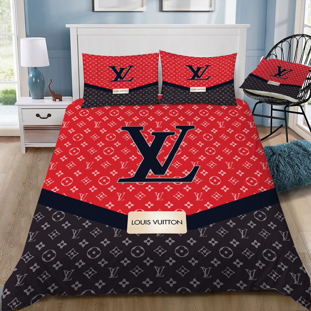 Louis Vuitton 2 Doona / Duvet Cover and 2 Pillow Slips