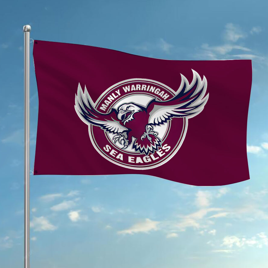 NRL Manly Sea Eagles Team Colours Rugby League Flag