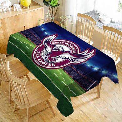 Manly Sea Eagles Rectangle Table Cloth Waterproof