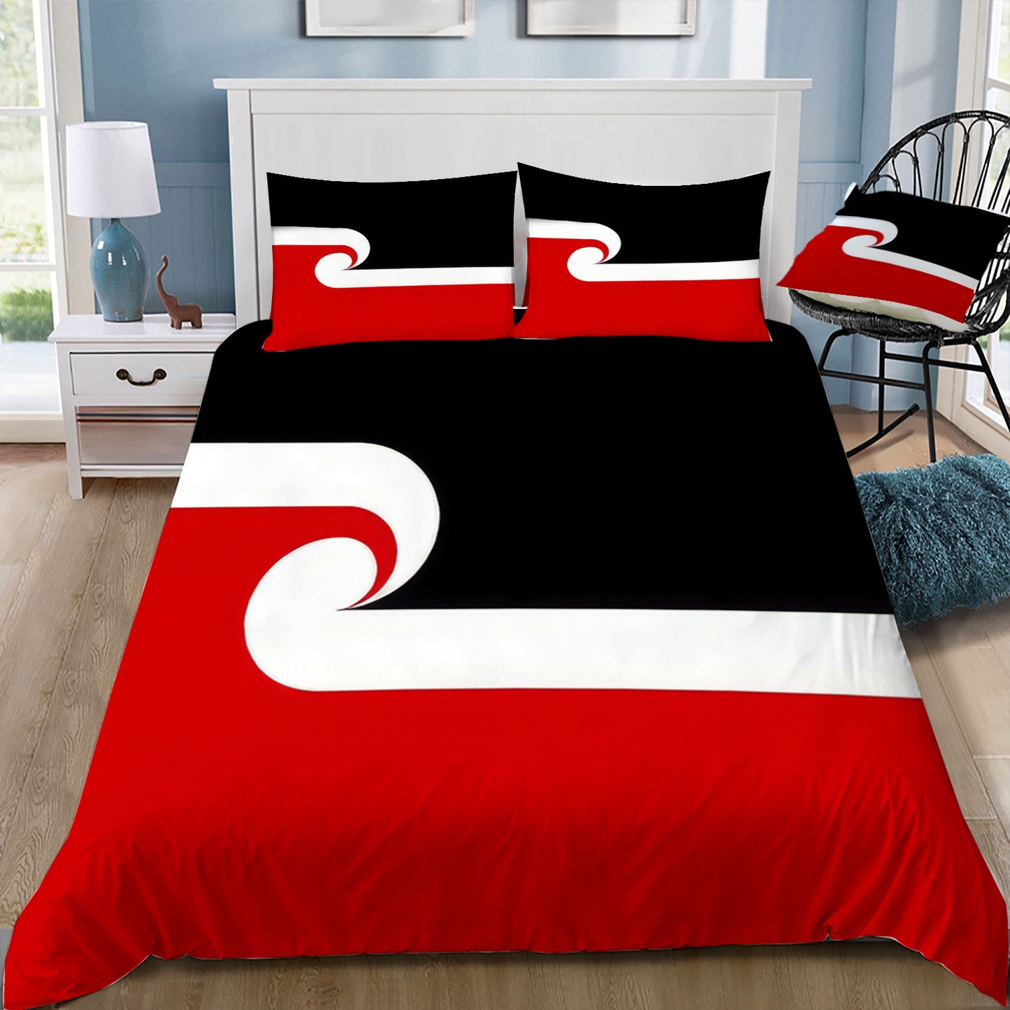 New Zealand Maori Flag Doona / Duvet Cover and 2 Pillow Slips