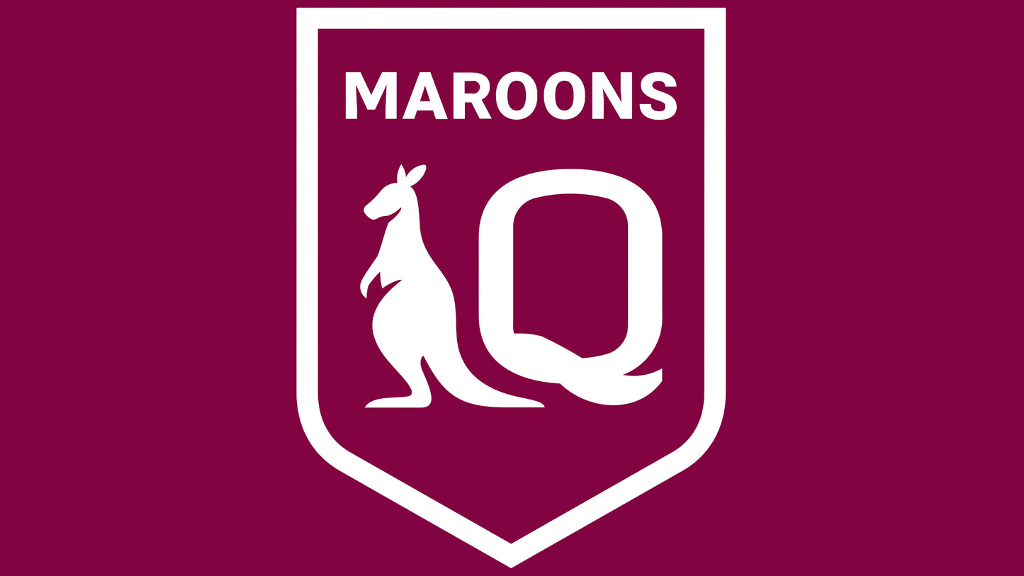 QLD Maroons State of Origin Team Colours Rugby League Flag