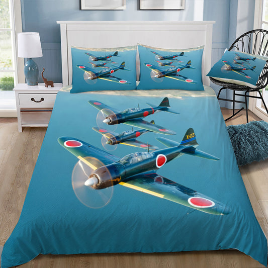 Mitsubishi A6M Zero Fighters Doona / Duvet Cover and 2 Pillow Slips
