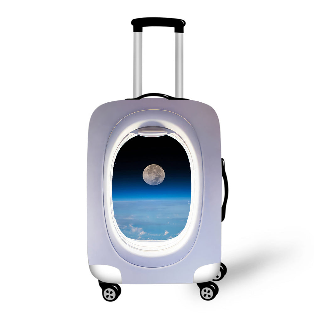 Moon seen from the Plane Window Luggage / Suitcase Covers