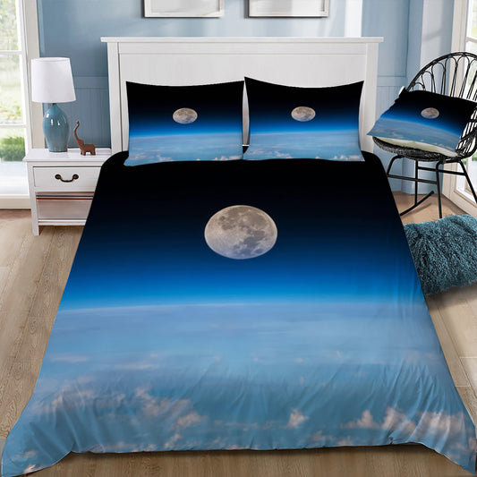 Moon Rising Over Earth Doona / Duvet Cover and 2 Pillow Slips