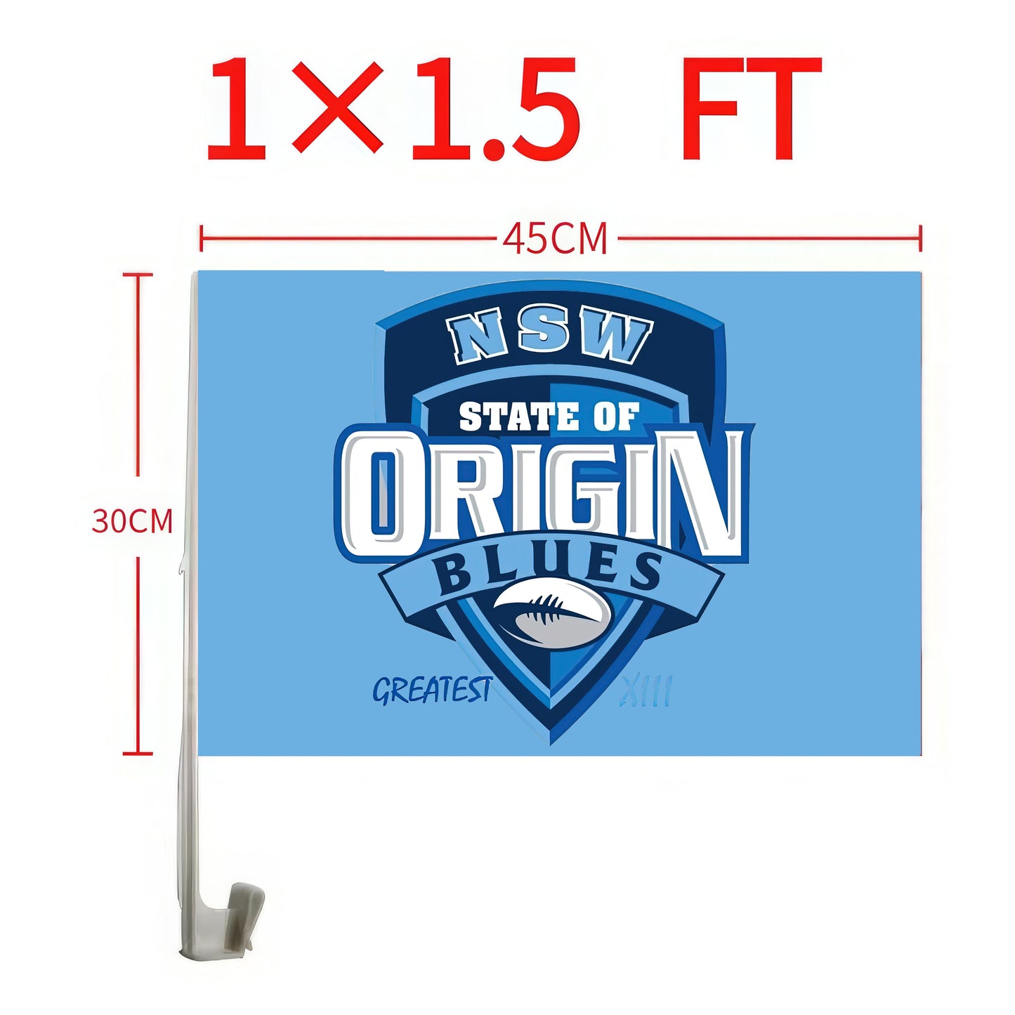 NSW Blues State of Origin Car Flag/s