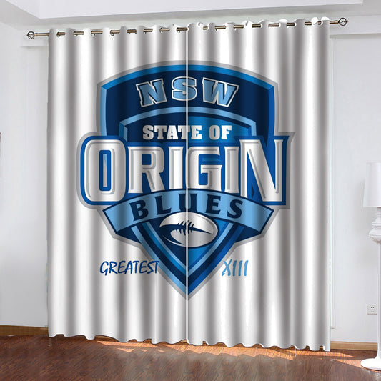 NRL NSW Blues State of Origin Window Curtains