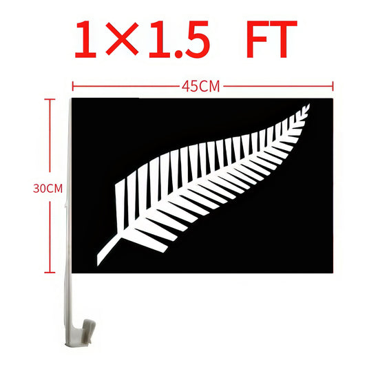 New Zealand Fern Car Window Flag