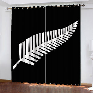 New Zealand Silver Fern Window Curtains
