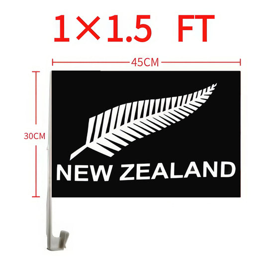 New Zealand Fern Car Window Flag