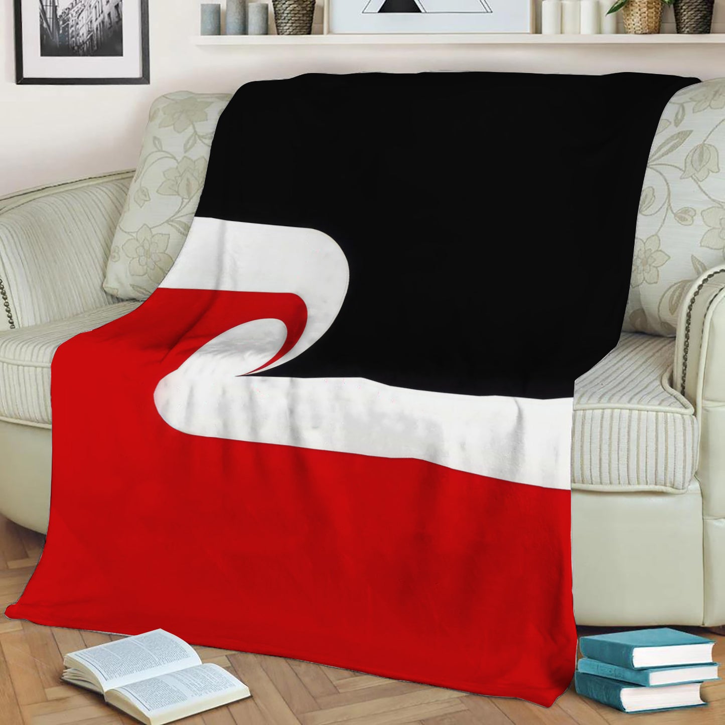 New Zealand Maori Flag Fleece Throw Blanket