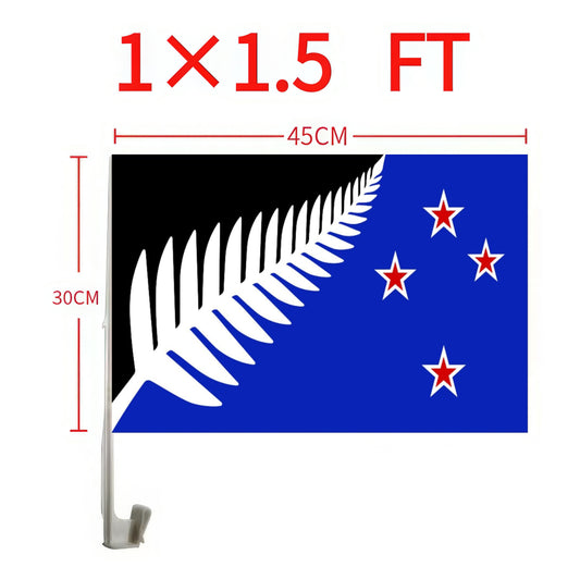 The Nearly New Zealand Car Window Flag