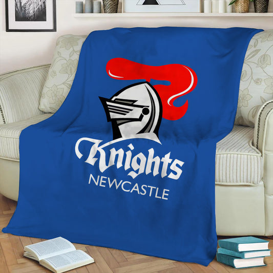 Newcastle Knights Logo Fleece Throw Blanket