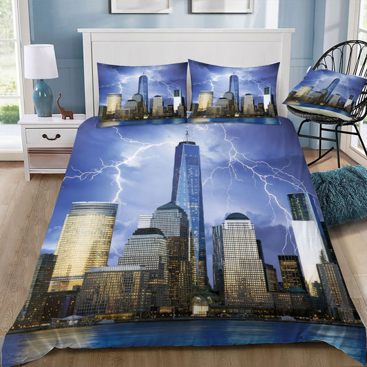 One World Trade Center Print Doona / Duvet Cover and 2 Pillow Slips