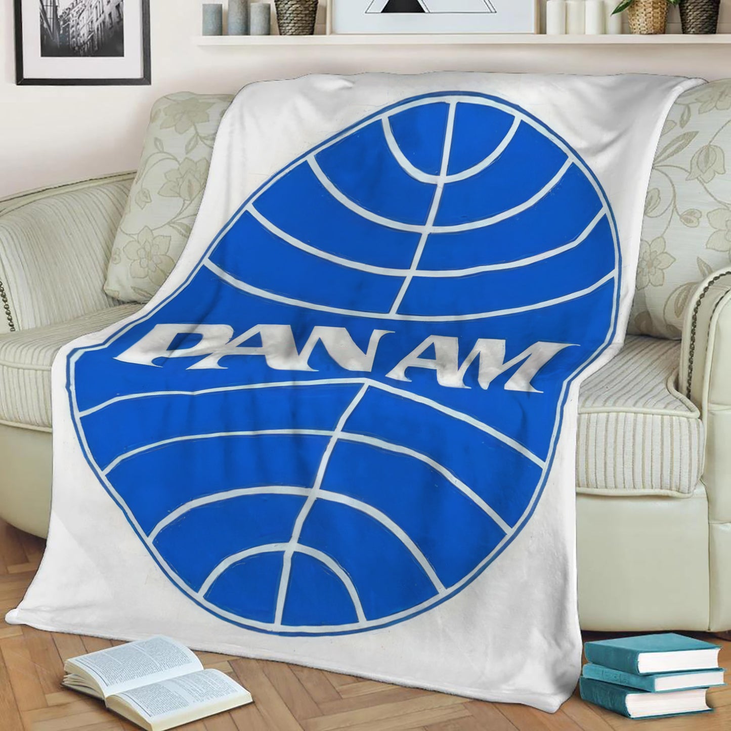 Pan Am Logo Fleece Throw Blanket