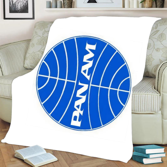 Pan Am Logo Fleece Throw Blanket