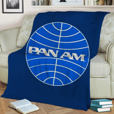 Pan Am Logo Fleece Throw Blanket