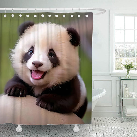 Baby Panda Shower Curtain