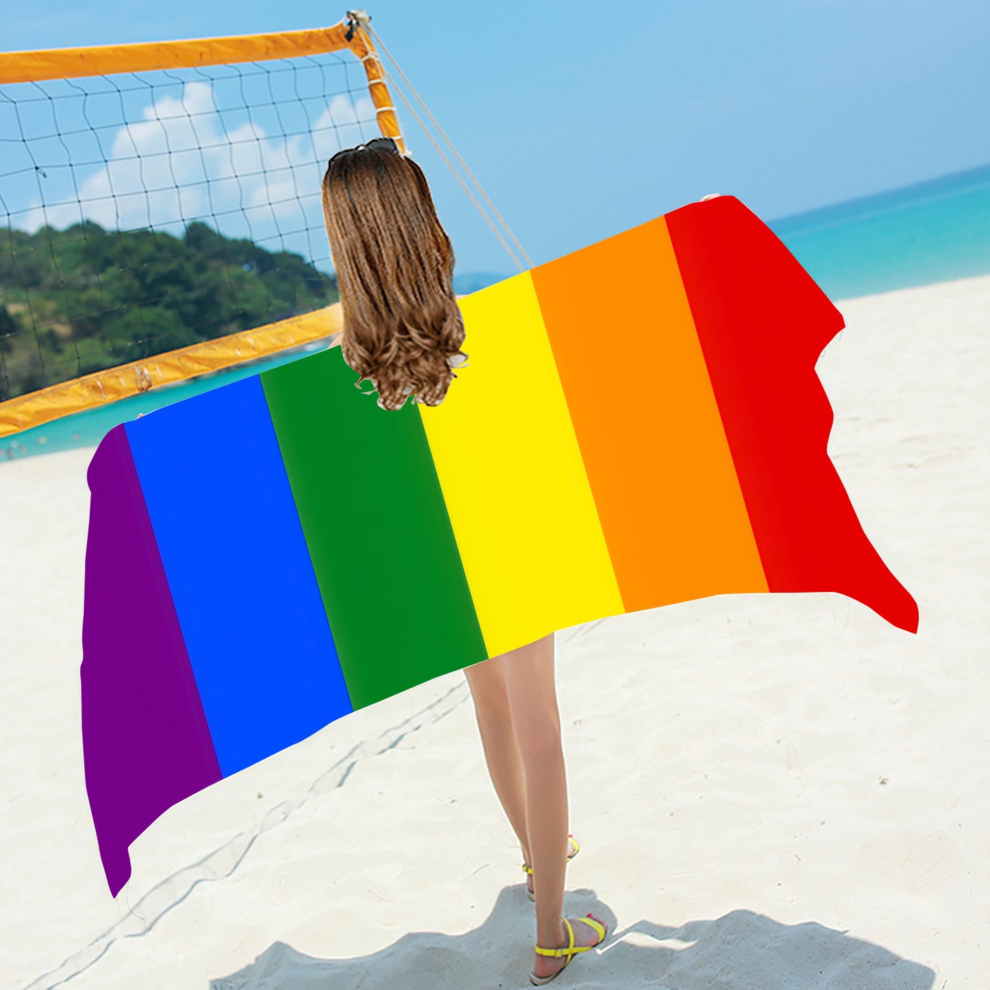 LGBTQ Mardi Gras Pride Beach / Bath Towel