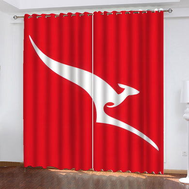Qantas Retro Roo Window Curtains
