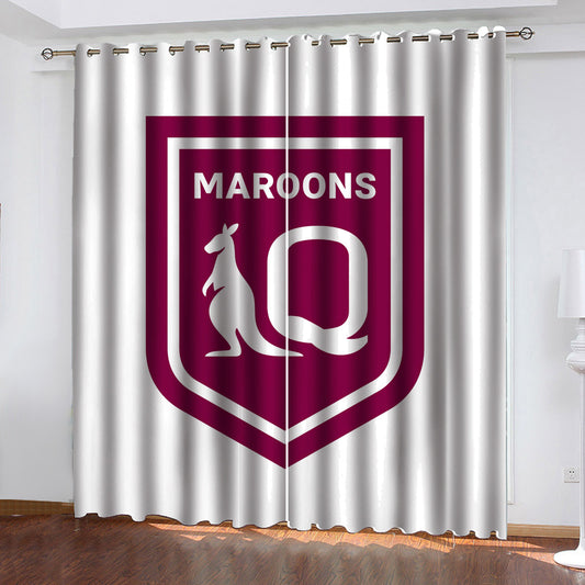 NRL QLD Maroons State of Origin Window Curtains