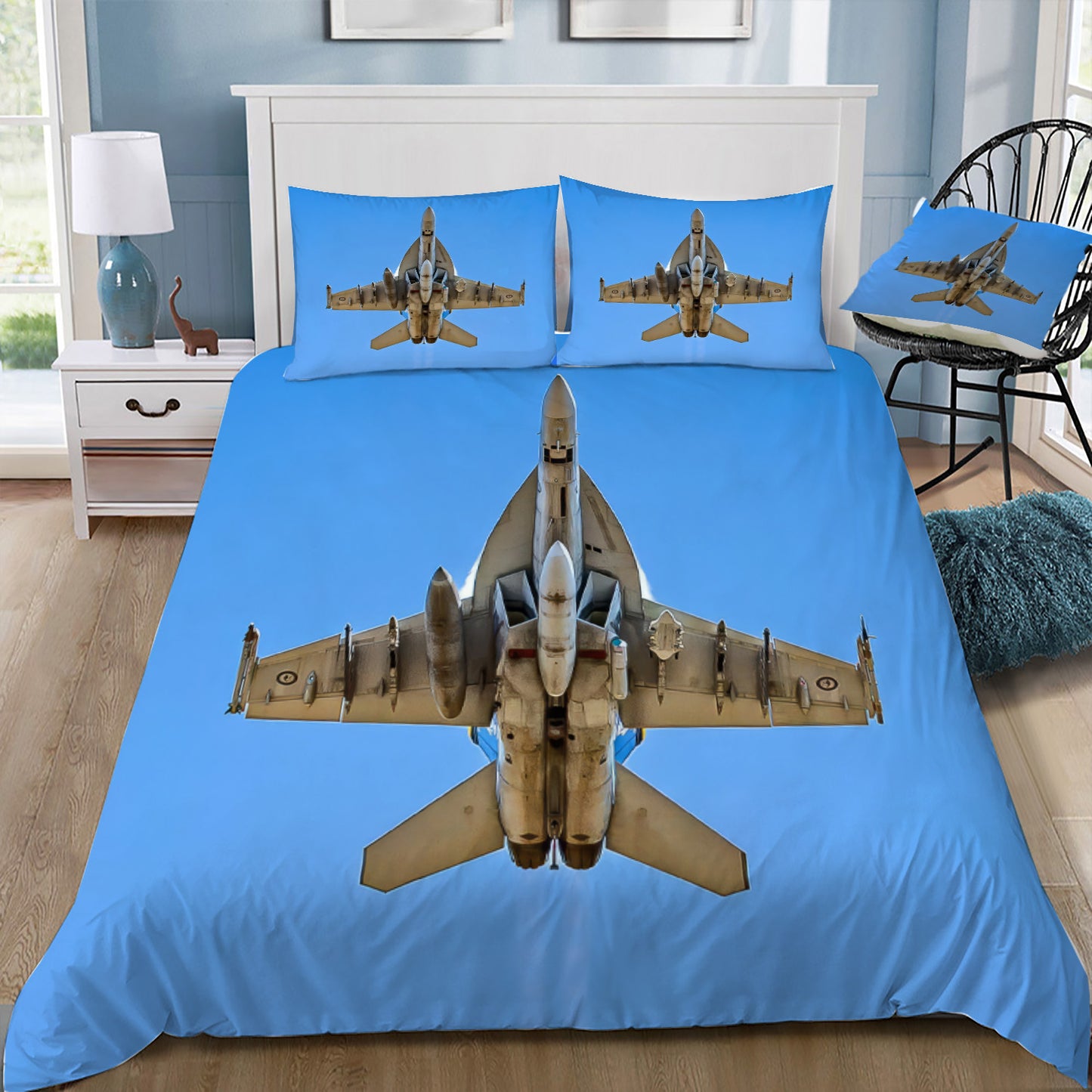 RAAF FA-18 Hornet in Flight Doona / Duvet Cover and 2 Pillow Slips