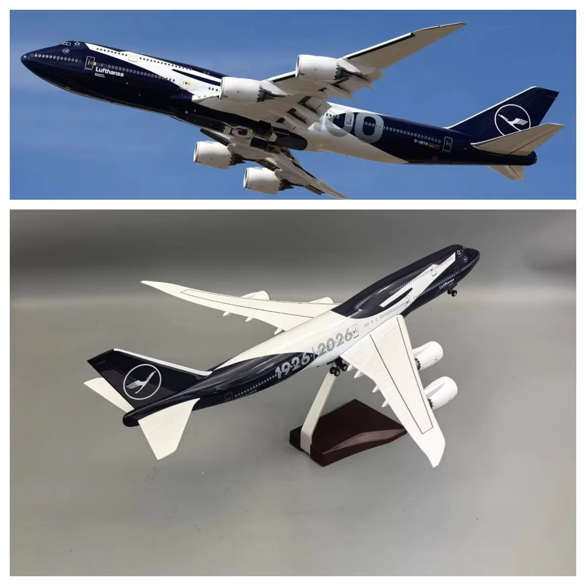 Lufthansa Boeing 747-400 80 Years Livery 47cm 1/160 LED & Non LED Model Plane