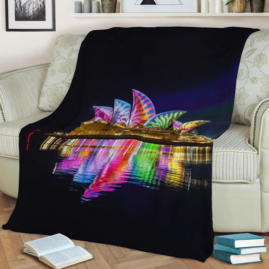 Sydney Opera House Fleece Throw Blanket