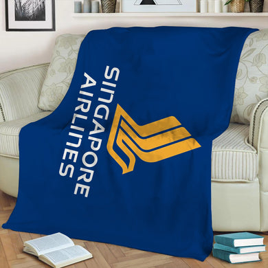 Singapore Airlines Logo Fleece Throw Blanket