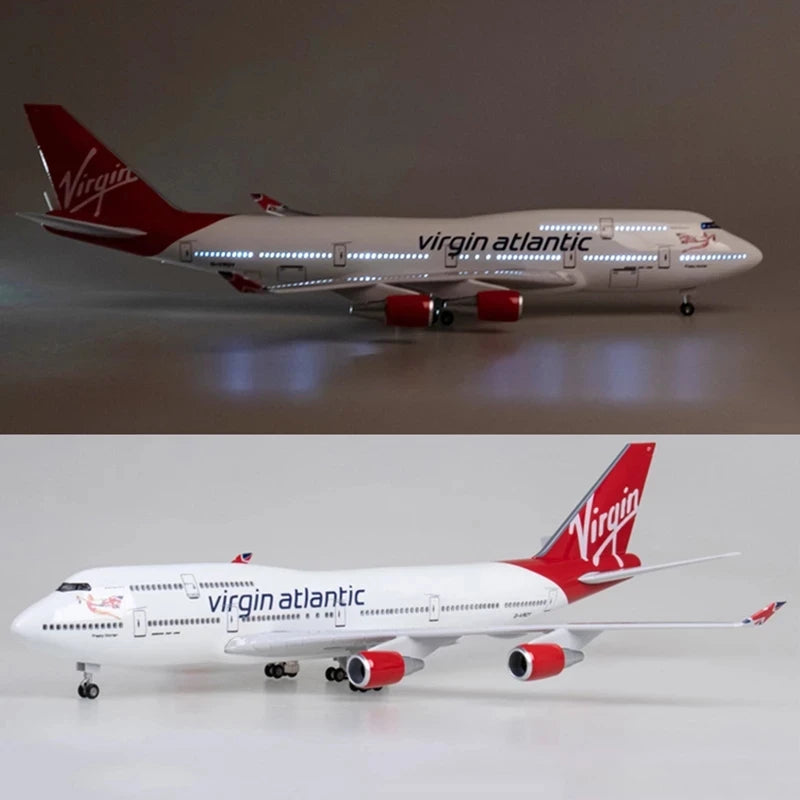 Virgin Atlantic Airways Boeing 747-400 47cm 1/160 LED & Non LED Model Plane