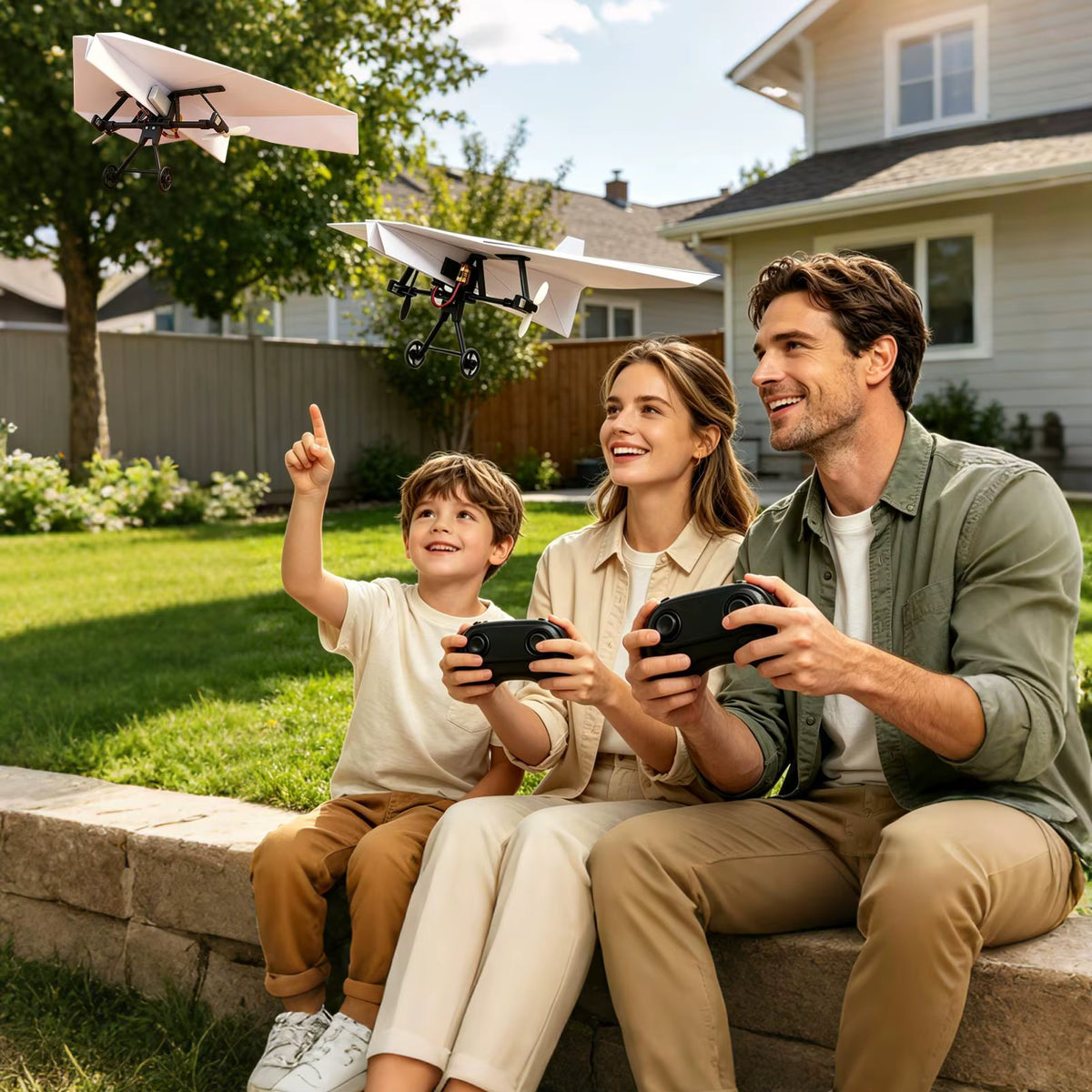 RC Paper Airplane Kit DIY Remote Control Airplane with Gyro Stabilizer For Beginners
