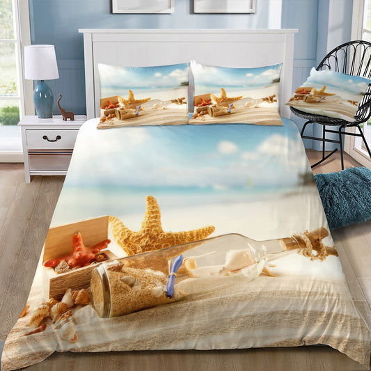 Sea Shore Ocean Beach Doona / Duvet Cover and 2 Pillow Slips