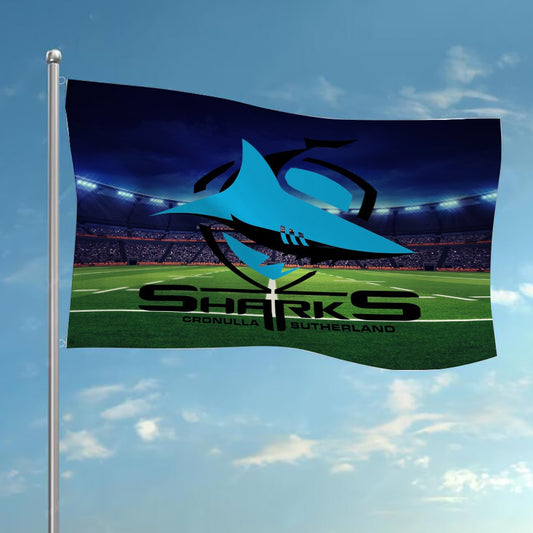 NRL Cronulla Sharks Rugby League Flag